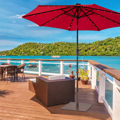 25 Inch Square Patio Umbrella Base 42 LBS Weighted, Brown Outdoor Umbrella Bases at Gallery Canada