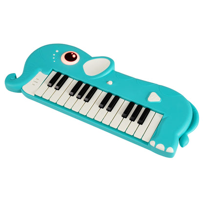 25-Key Kids Piano Keyboard, Elephant Shape, With Music And Light, Blue Pianos & Keyboards Blue at Gallery Canada