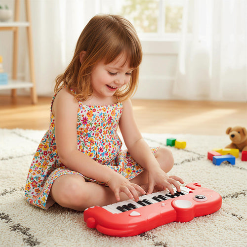 25-Key Kids Piano Keyboard, Elephant Shape, Red