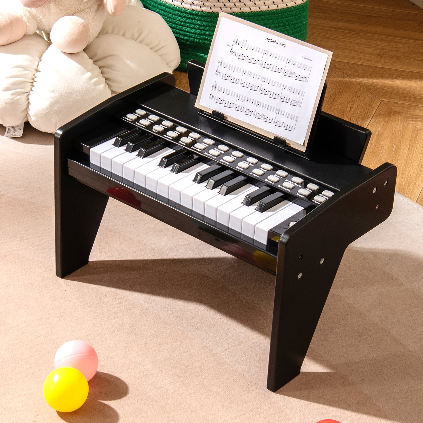 25 Keys Kids Piano Keyboard with Adjustable Speed and Volume, Black Pianos & Keyboards at Gallery Canada