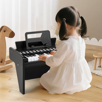 25 Keys Kids Piano Keyboard with Adjustable Speed and Volume, Black Pianos & Keyboards at Gallery Canada