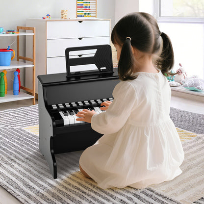 25 Keys Kids Piano Keyboard with Adjustable Speed and Teaching Mode, Black Pianos & Keyboards at Gallery Canada
