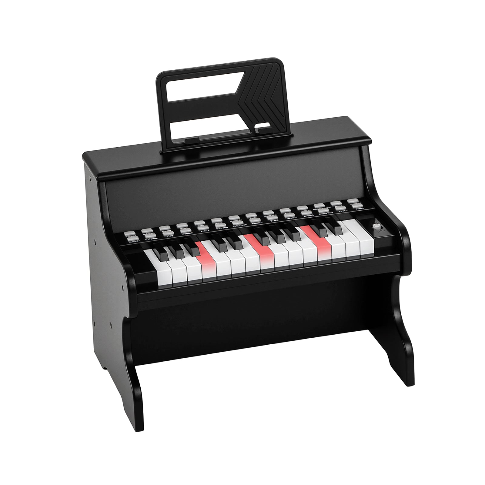 25 Keys Kids Piano Keyboard with Adjustable Speed and Teaching Mode, Black Pianos & Keyboards Black at Gallery Canada