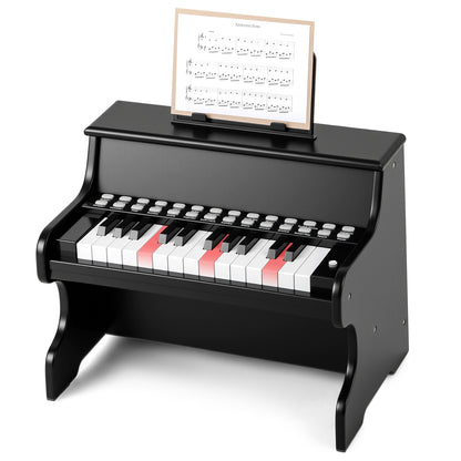 25 Keys Kids Piano Keyboard with Adjustable Speed and Teaching Mode, Black Pianos & Keyboards at Gallery Canada