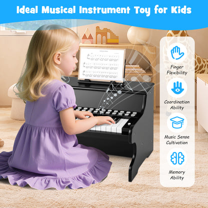 25 Keys Kids Piano Keyboard with Adjustable Speed and Teaching Mode, Black Pianos & Keyboards at Gallery Canada