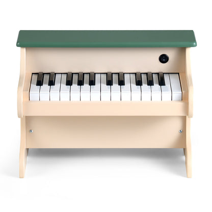 25 Keys Kids Piano Keyboard Wooden Digital Piano Toy with Removable Music Stand, Green Pianos & Keyboards at Gallery Canada