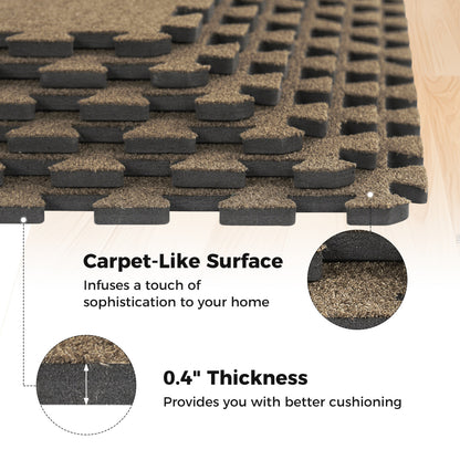25 Pack 100 Sq.Ft. Interlocking Foam Floor Tiles, Beige Decorative Fencing & Flooring at Gallery Canada