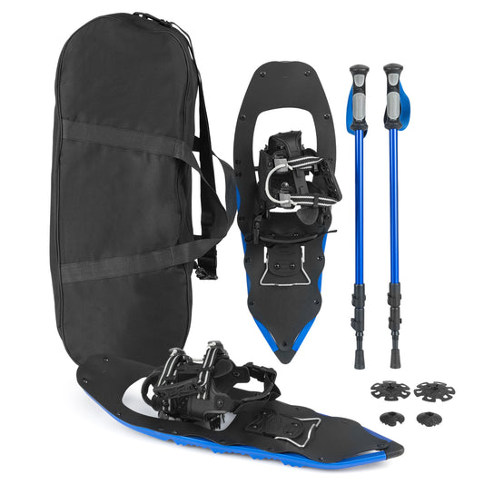 25” Snowshoes with Trekking Poles, Blue