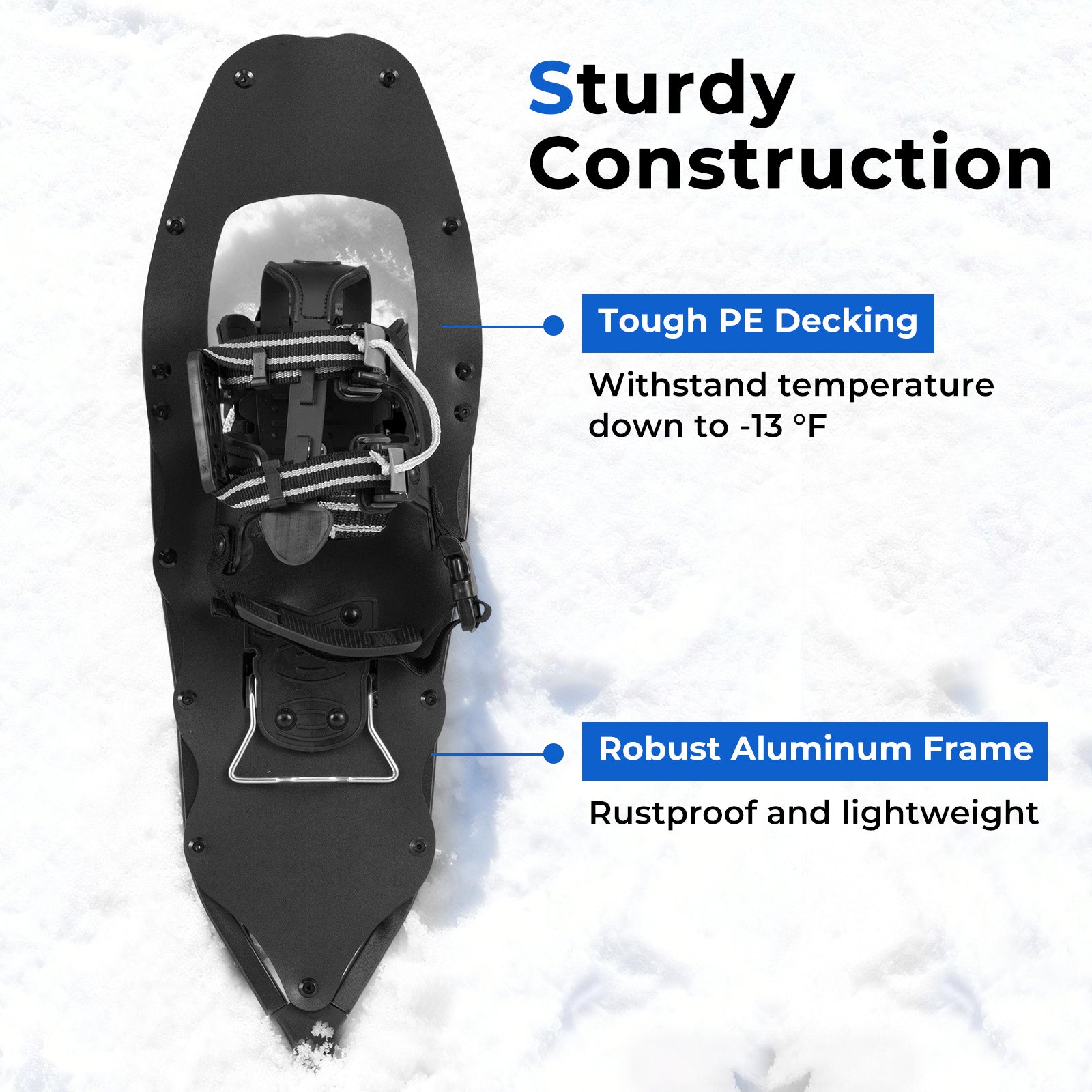 25” Snowshoes with Trekking Poles, Black Winter Sports & Activities at Gallery Canada