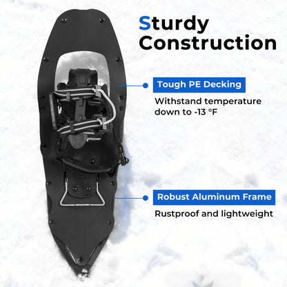 25” Snowshoes with Trekking Poles, Black Winter Sports & Activities at Gallery Canada