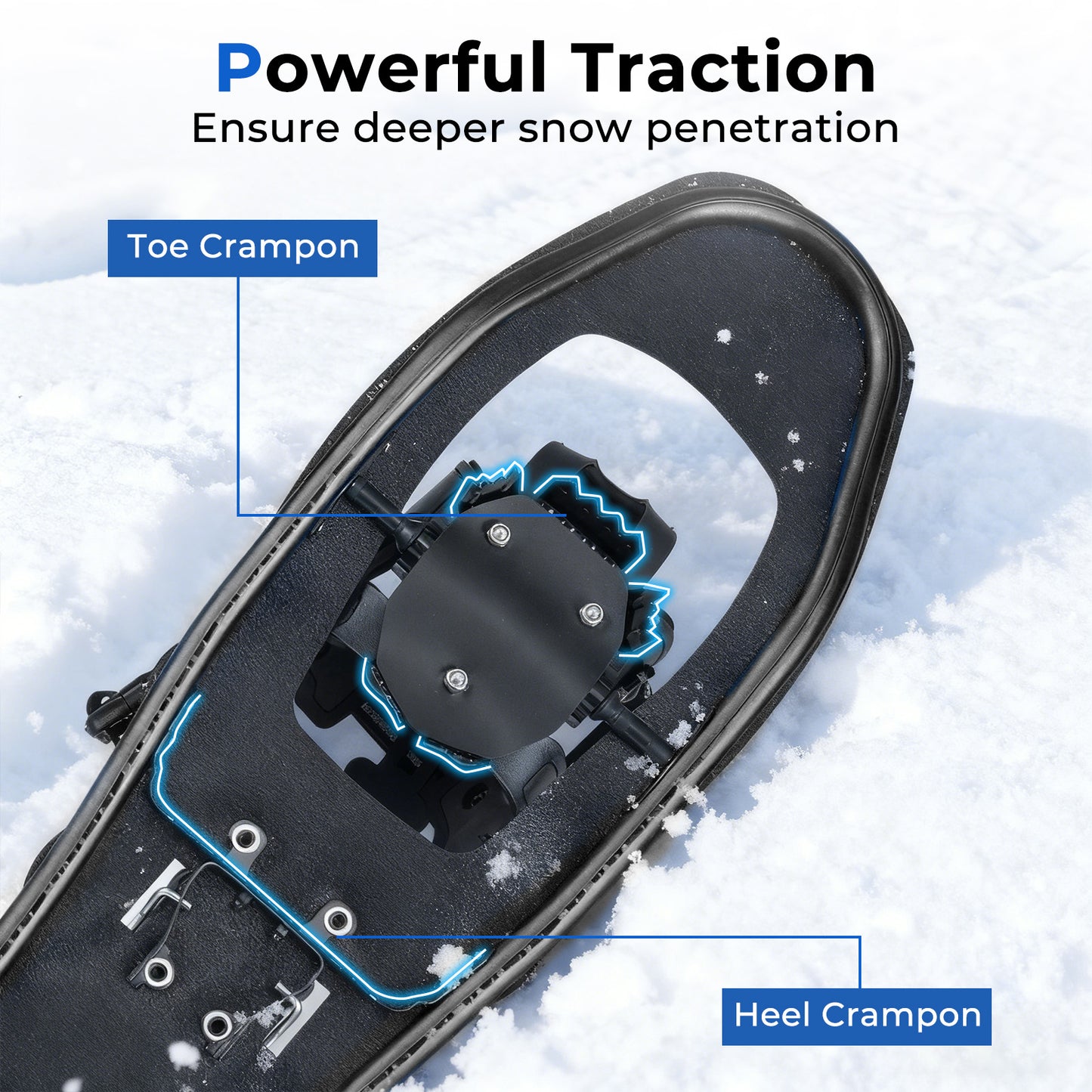 25” Snowshoes with Trekking Poles, Black Winter Sports & Activities at Gallery Canada