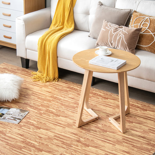 25 Tiles Wood Grain Foam Floor Mats, Natural