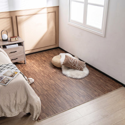 25 Tiles Wood Grain Foam Floor Mats, Brown Decorative Fencing & Flooring at Gallery Canada