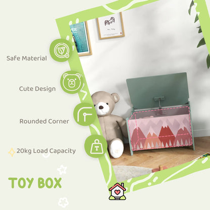 Toy Box with Lid, Storage Organizer, Safety Hinge, Green Baby & Kids Storage at Gallery Canada