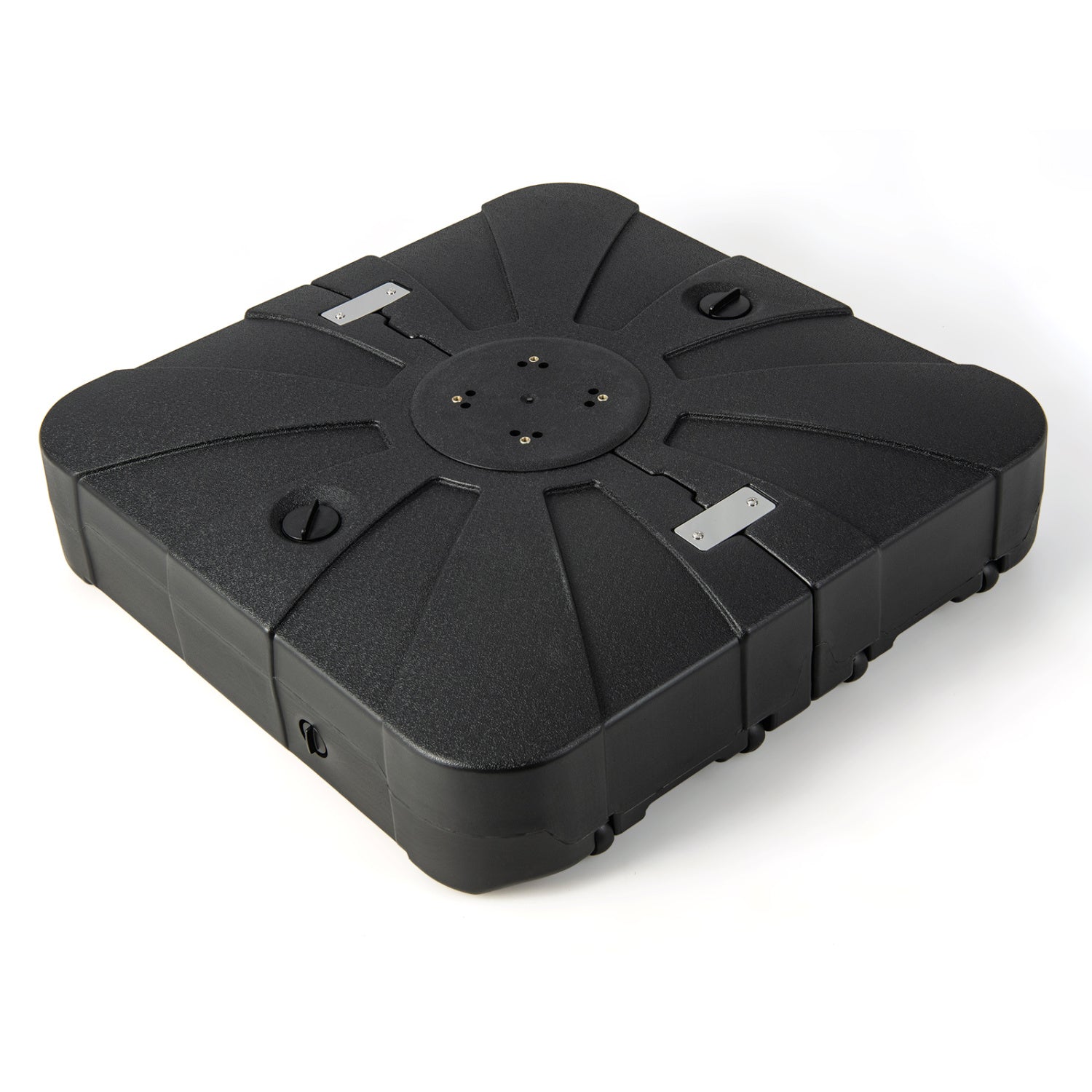 260 Lbs Offset Patio Umbrella Base With Wheels, Sand Water Filled, Black Outdoor Umbrella Bases Black at Gallery Canada