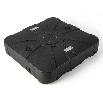 260 Lbs Offset Patio Umbrella Base With Wheels, Sand Water Filled, Black Outdoor Umbrella Bases Black at Gallery Canada