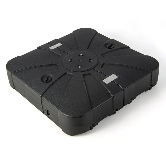 260 Lbs Offset Patio Umbrella Base With Wheels, Sand Water Filled, Black Outdoor Umbrella Bases Black at Gallery Canada