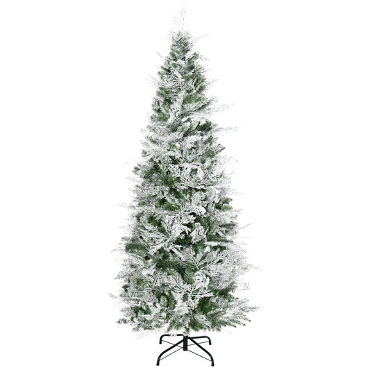6 Feet Artificial Christmas Tree, 517 Cypress Branches, Auto Open, Green Pencil Christmas Trees Green at Gallery Canada