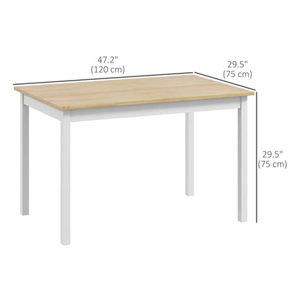 47" x 30" Dining Table, Farmhouse Pine Wood Frame, Natural Bar Tables & Dining Tables at Gallery Canada