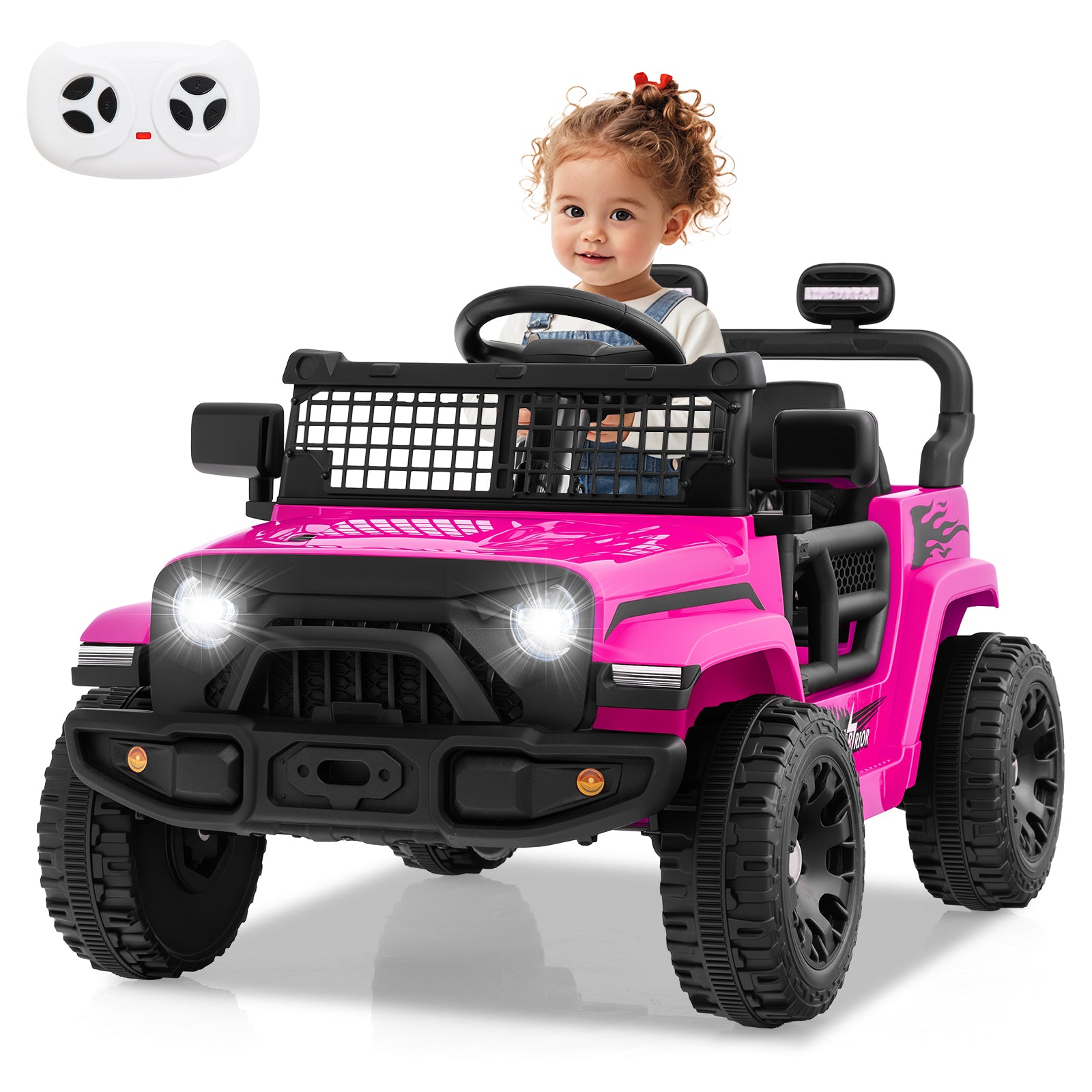 12V Kids Ride on Truck Car Battery Powered Electric Vehicle, Pink Powered Ride On Toys at Gallery Canada