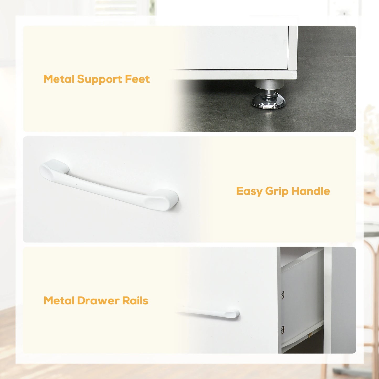 Modern Kitchen Cupboard, Storage Cabinet Hutch, 2 Cabinets, 3 Drawers, White Kitchen Pantry Cabinets at Gallery Canada