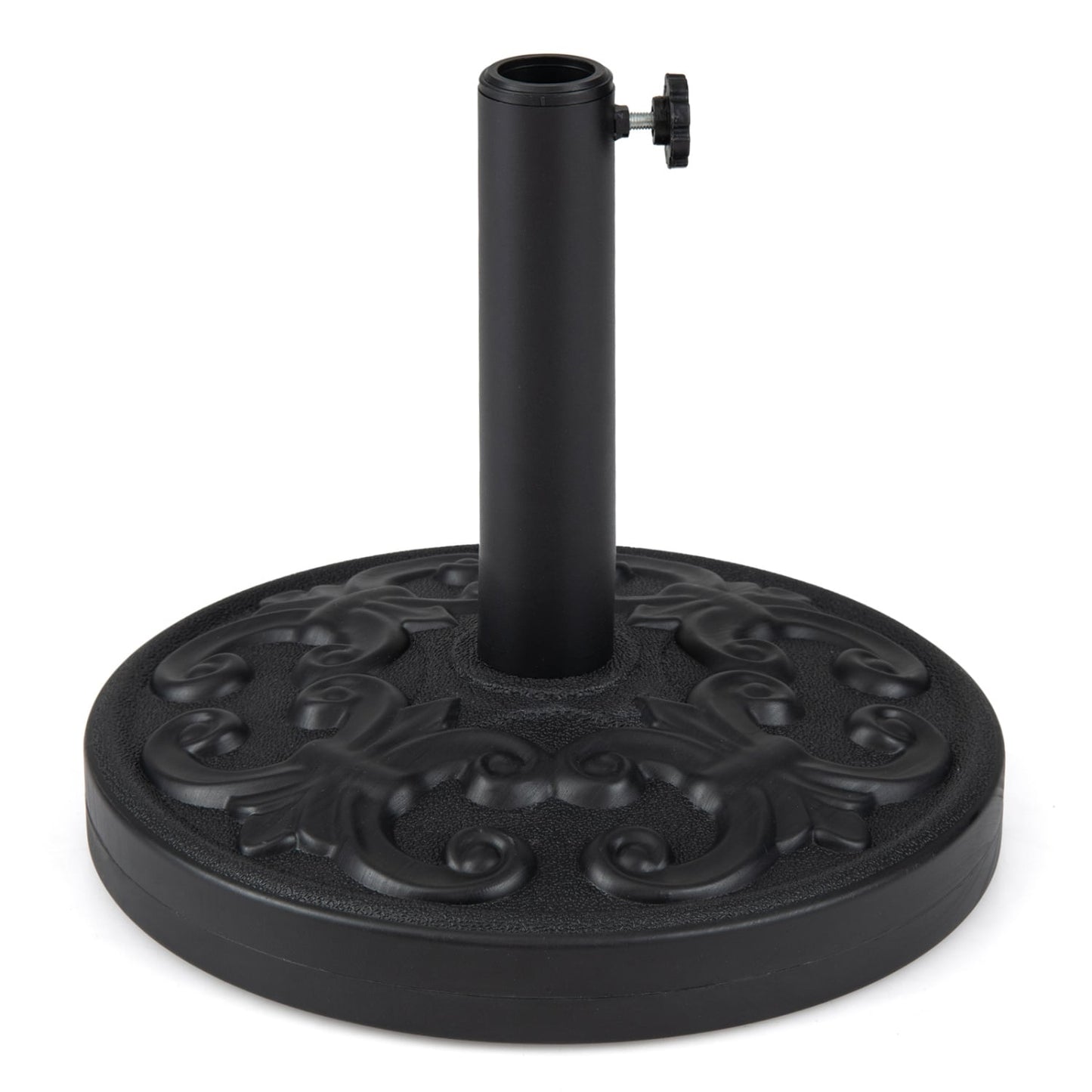 Heavy-Duty Round Umbrella Stand, 26.5 LBS Outdoor Umbrella Bases Black at Gallery Canada