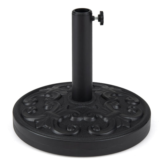 Heavy-Duty Round Umbrella Stand, 26.5 LBS Outdoor Umbrella Bases Black at Gallery Canada