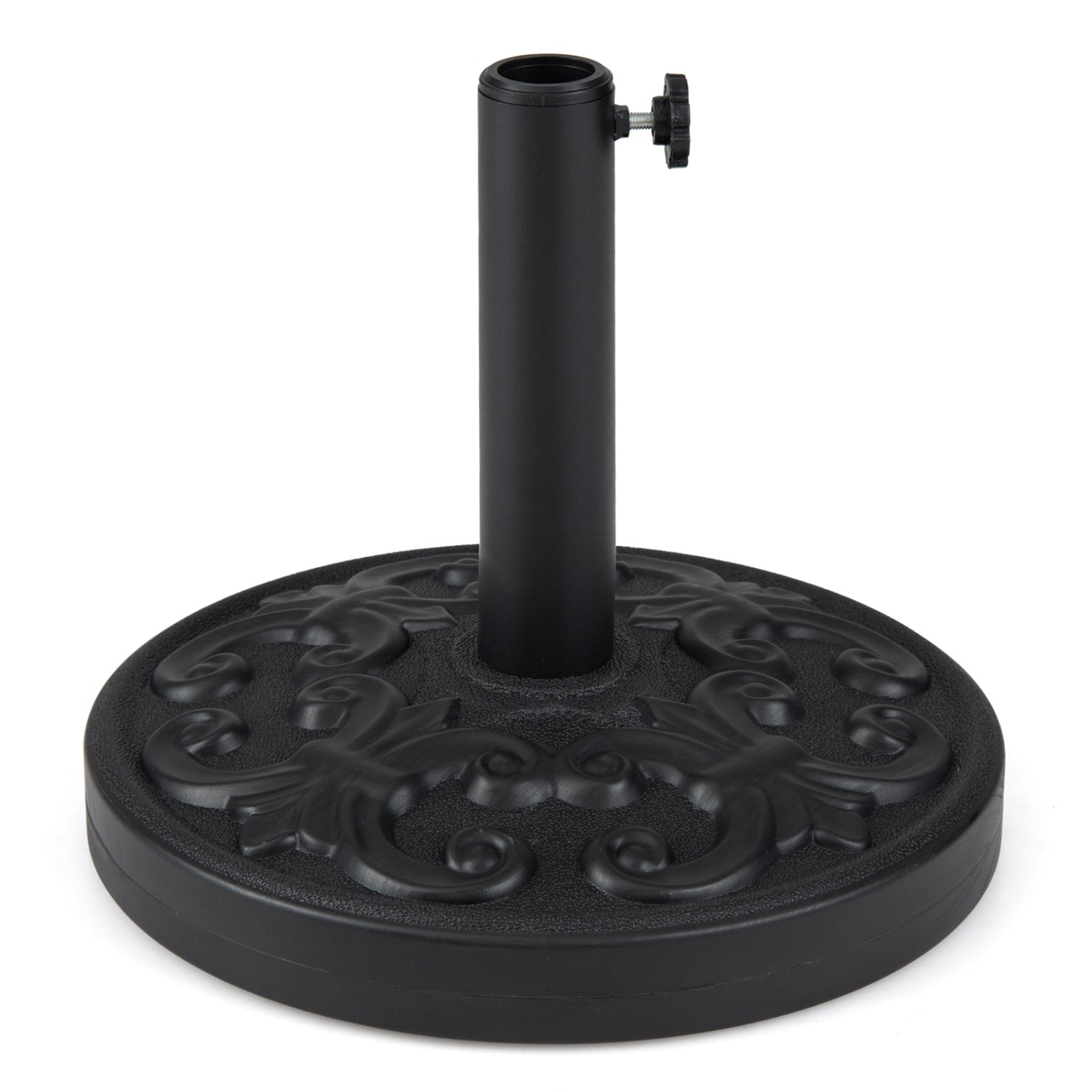 Heavy-Duty Round Umbrella Stand, 26.5 LBS Outdoor Umbrella Bases Black at Gallery Canada