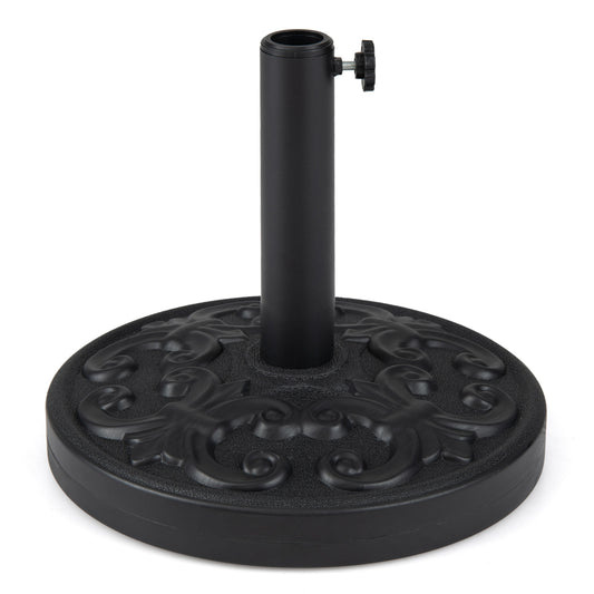 Heavy-Duty Round Umbrella Stand, 26.5 LBS Outdoor Umbrella Bases Black at Gallery Canada