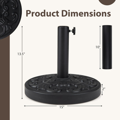 Heavy-Duty Round Umbrella Stand, 26.5 LBS Outdoor Umbrella Bases at Gallery Canada