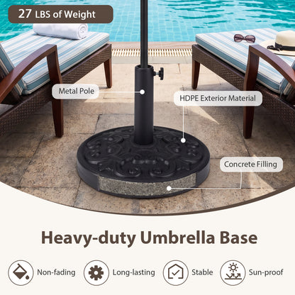 Heavy-Duty Round Umbrella Stand, 26.5 LBS Outdoor Umbrella Bases at Gallery Canada