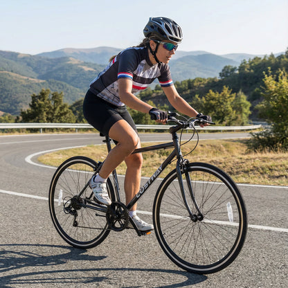 26 Inch Mountain Bike Adjustable with 6-Speed and All-terrain Rubber Wheels, Black Kids Bike at Gallery Canada