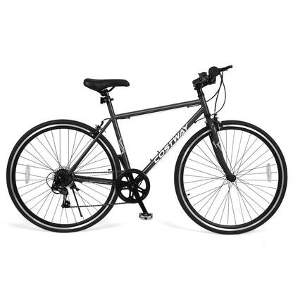 26 Inch Mountain Bike Adjustable with 6-Speed and All-terrain Rubber Wheels, Black Kids Bike at Gallery Canada