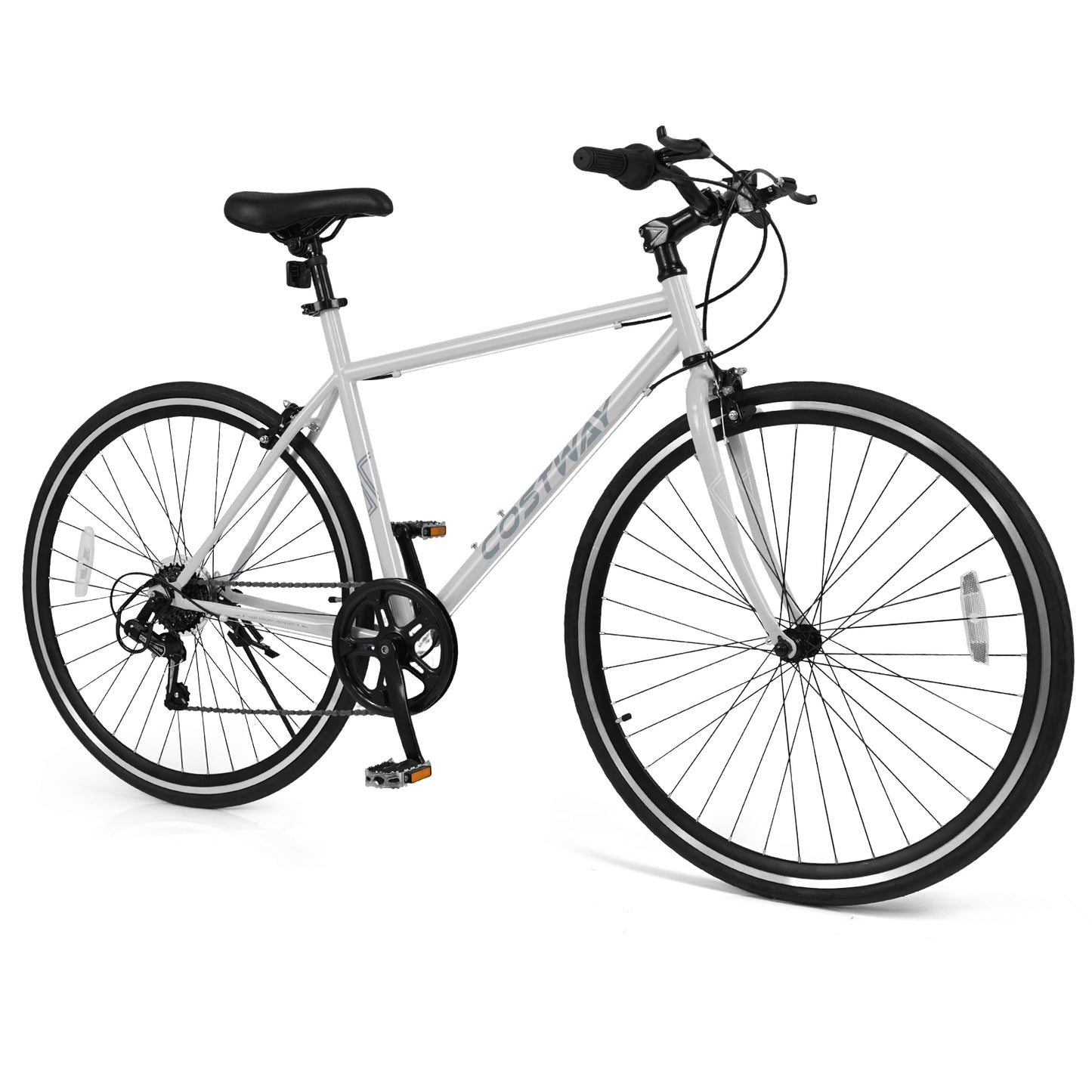 26 Inch Mountain Bike Adjustable with 6-Speed and All-terrain Rubber Wheels, Gray Kids Bike at Gallery Canada