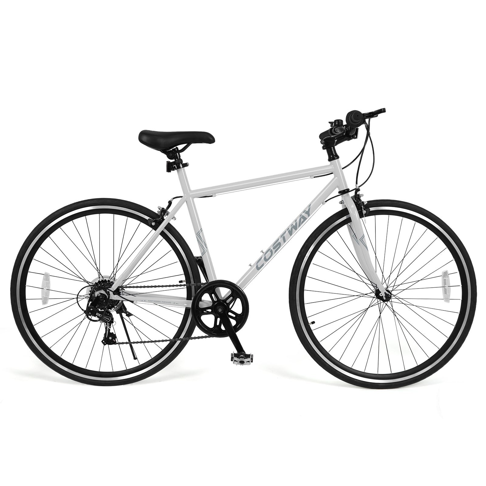 26 Inch Mountain Bike Adjustable with 6-Speed and All-terrain Rubber Wheels, Gray Kids Bike at Gallery Canada