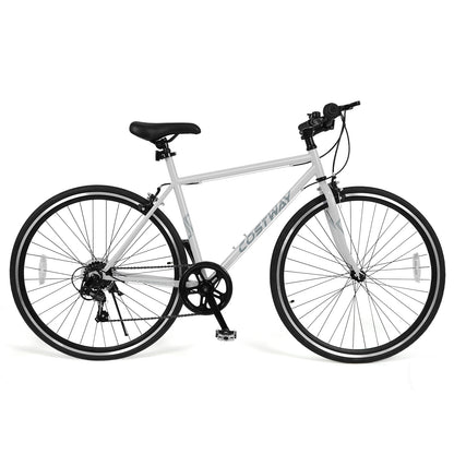 26 Inch Mountain Bike Adjustable with 6-Speed and All-terrain Rubber Wheels, Gray Kids Bike at Gallery Canada
