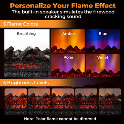 26 Inch WiFi Infrared Electric Fireplace Insert Fireplaces at Gallery Canada