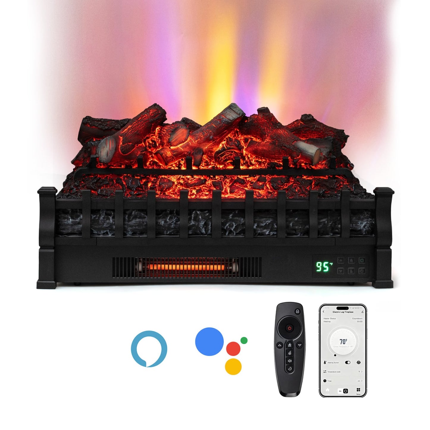 26 Inch WiFi Infrared Electric Fireplace Insert Fireplaces at Gallery Canada