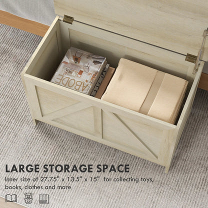 Farmhouse Storage Trunk Box Organizer, Safety Hinge, 100° Open Storage Cabinets at Gallery Canada
