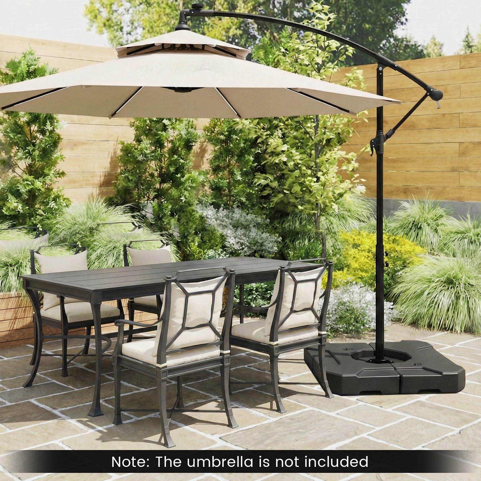 274 LBS Cantilever Patio Umbrella Base with Handles Outdoor Umbrella Bases at Gallery Canada