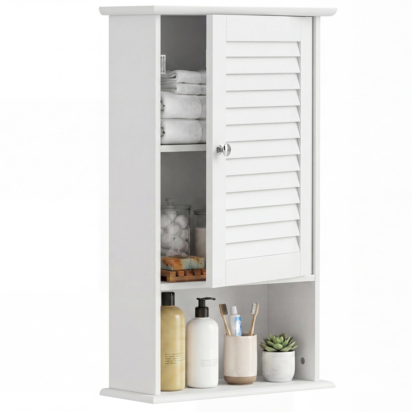 27.5 Inch H Wall Hanging Bathroom Storage Cabinet, White Wall Cabinets at Gallery Canada