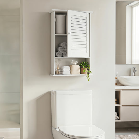 27.5 Inch H Wall Hanging Bathroom Storage Cabinet, White Wall Cabinets White at Gallery Canada