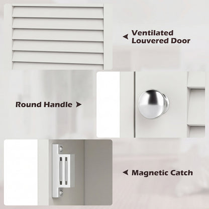 27.5 Inch H Wall Hanging Bathroom Storage Cabinet, White Wall Cabinets at Gallery Canada