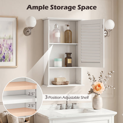 27.5 Inch H Wall Hanging Bathroom Storage Cabinet, White Wall Cabinets at Gallery Canada