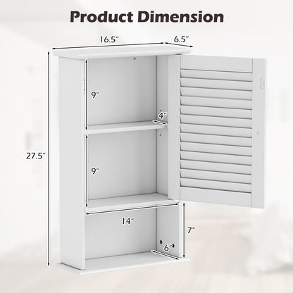 27.5 Inch H Wall Hanging Bathroom Storage Cabinet, White Wall Cabinets at Gallery Canada