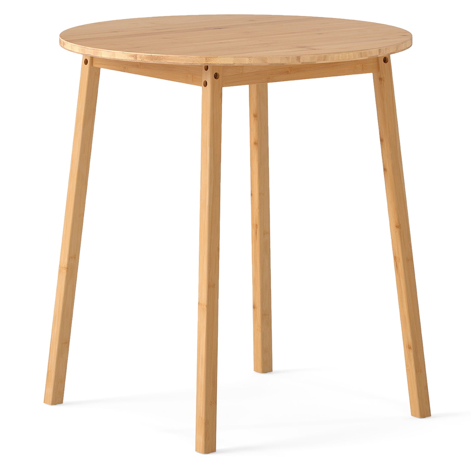 27.5 Inch Round Bamboo Dining Table for 2-4 Person, Natural Dining Tables at Gallery Canada