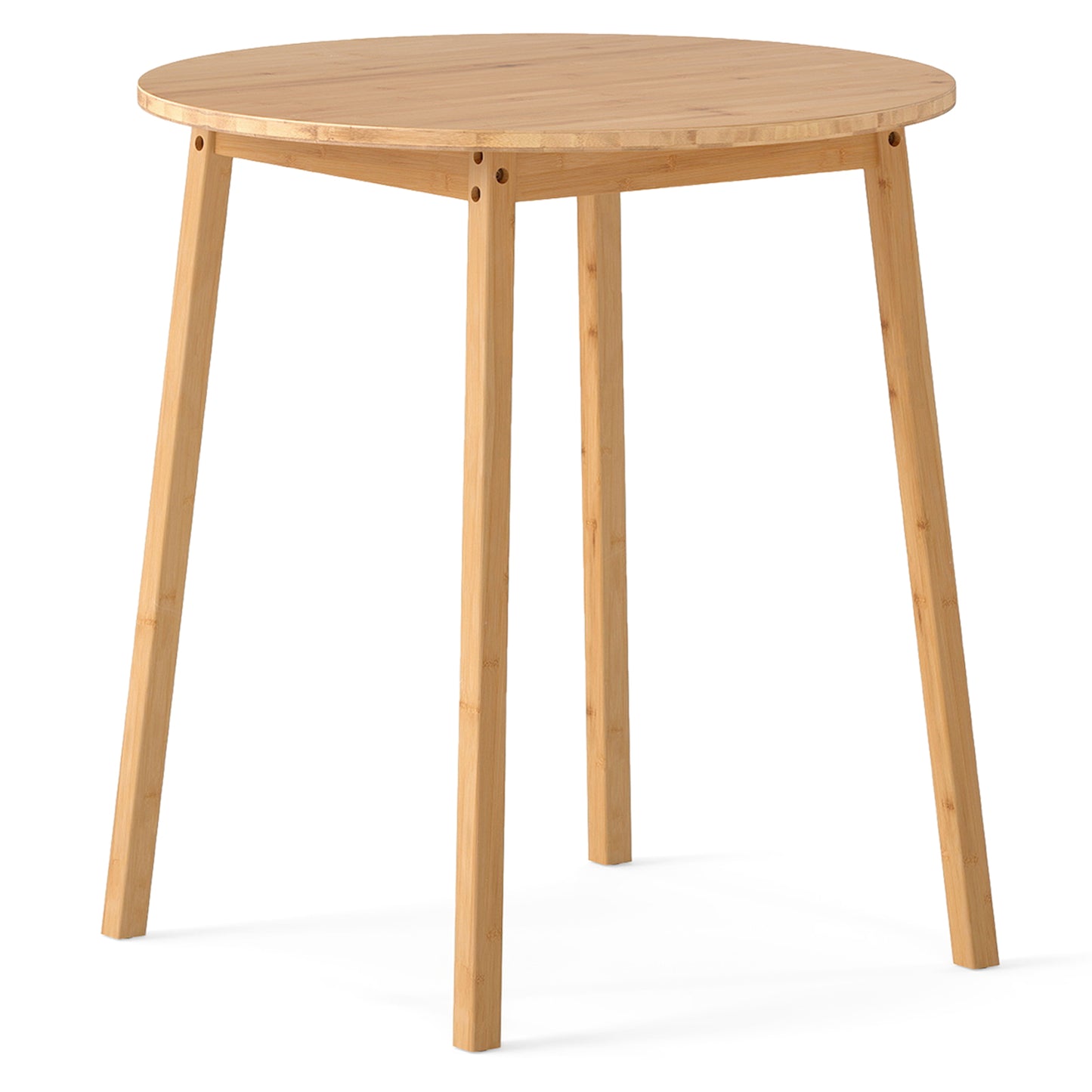 27.5 Inch Round Bamboo Dining Table for 2-4 Person, Natural Dining Tables at Gallery Canada