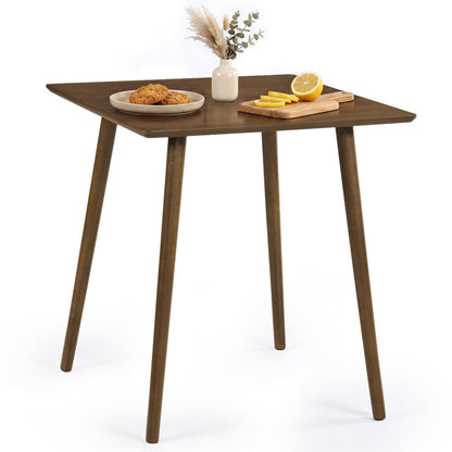 27.5" Square Wooden Dining Table for 2-4, Walnut