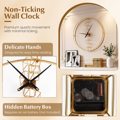 27 Inch Large Wall Clock, For Living Room Bedroom Kitchen, Yellow Decorative Accessories at Gallery Canada