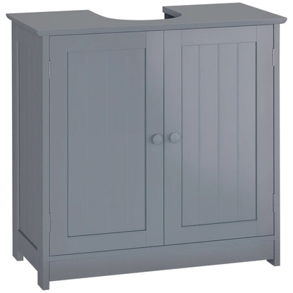 Under Sink Bathroom Cabinet, 2 Doors, Shelf, Grey Bathroom Cabinets Grey at Gallery Canada